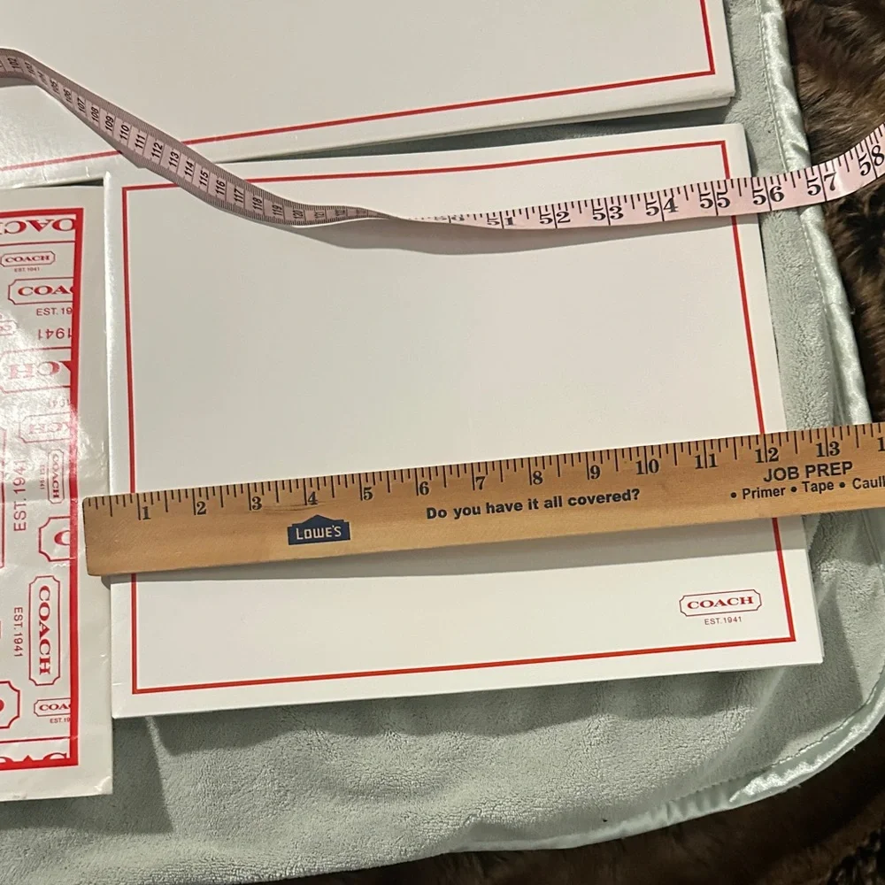 5 Coach Red Gift Bags & 2 Gift Boxes